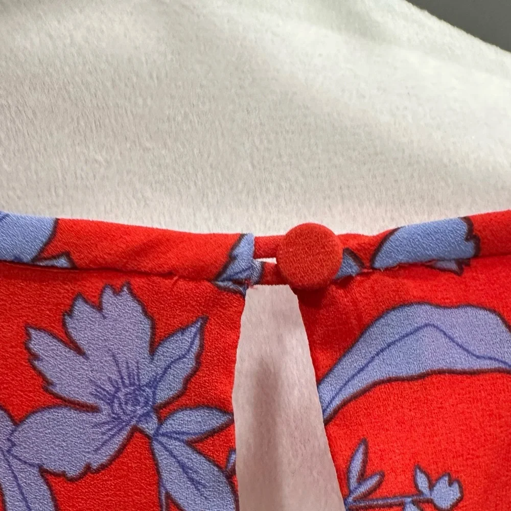 Ann Taylor Red and Blue Floral Dress - Picture 3 of 6